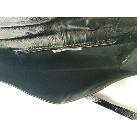 MICHAEL ROME M. FINE BLACK GENUINE LEATHER FLAP BUSINESS TOTE SHOULDER BAG CASE - Picture 9 of 10